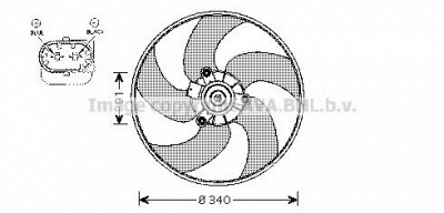AVA QUALITY COOLING pe7522 -  Вентилятор, охлаждение двигателя